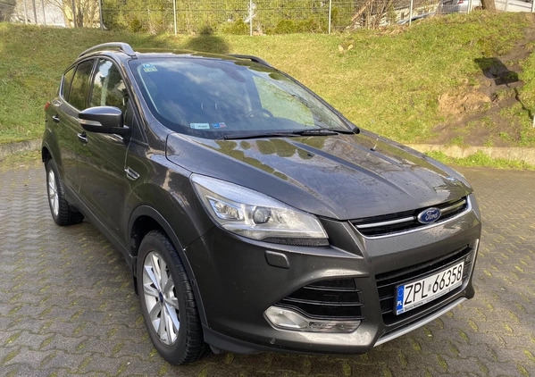 Ford Kuga cena 55000 przebieg: 118724, rok produkcji 2015 z Szczecin małe 667